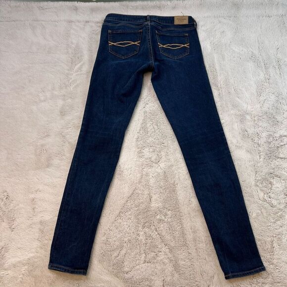 Abercrombie & Fitch Jegging Dark Wash Stretch Jeans Womens Size 26x29 Low Rise - Picture 8 of 9